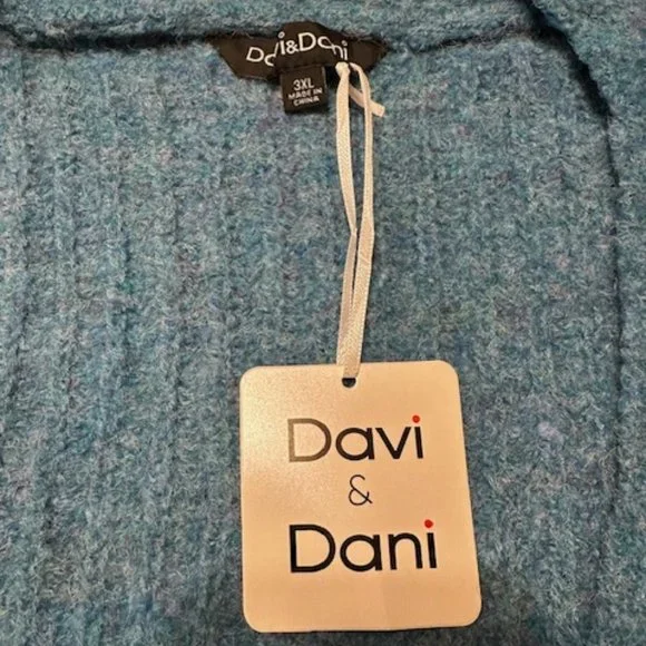 Blue Button Down Balloon Sleeve Cardigan - Picture 5 of 8